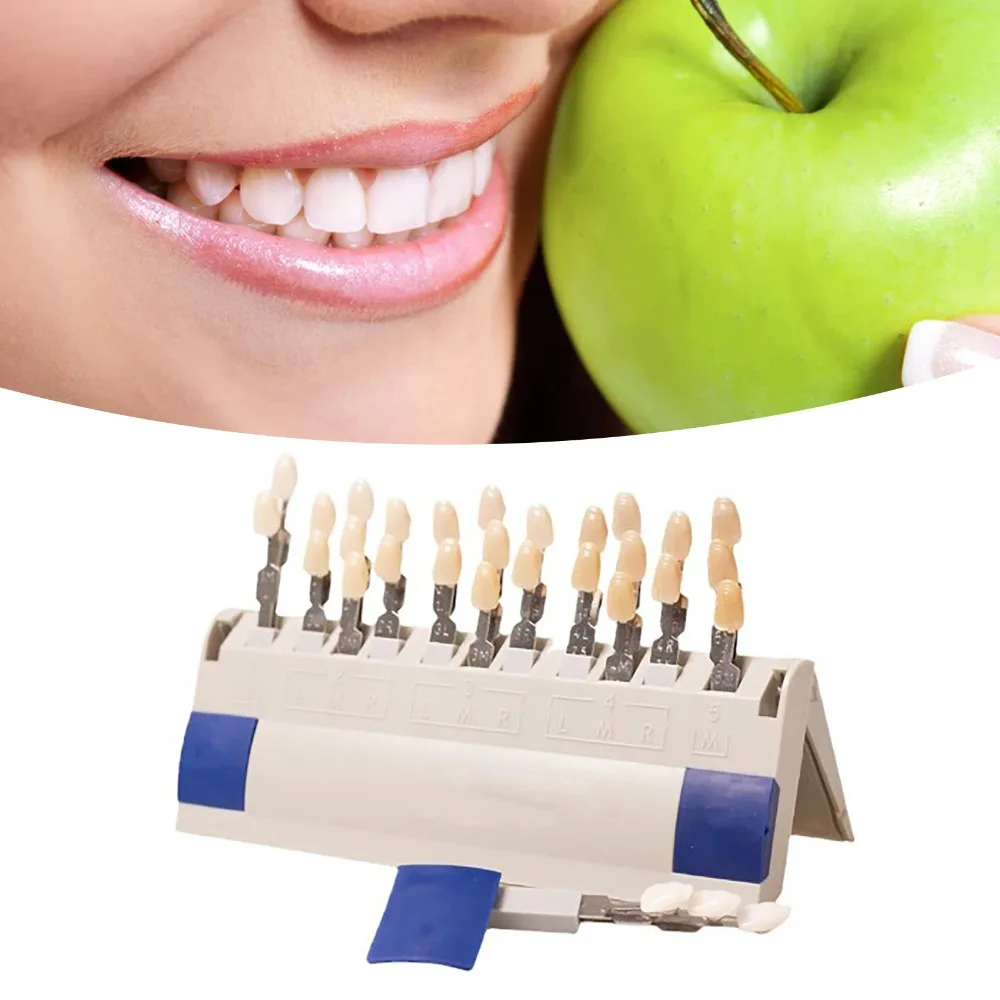 16 Colors Teeth Shade Guide Individually Removable Colorimetric Plate Dental Shade Guide 3D Master Vita Tooth