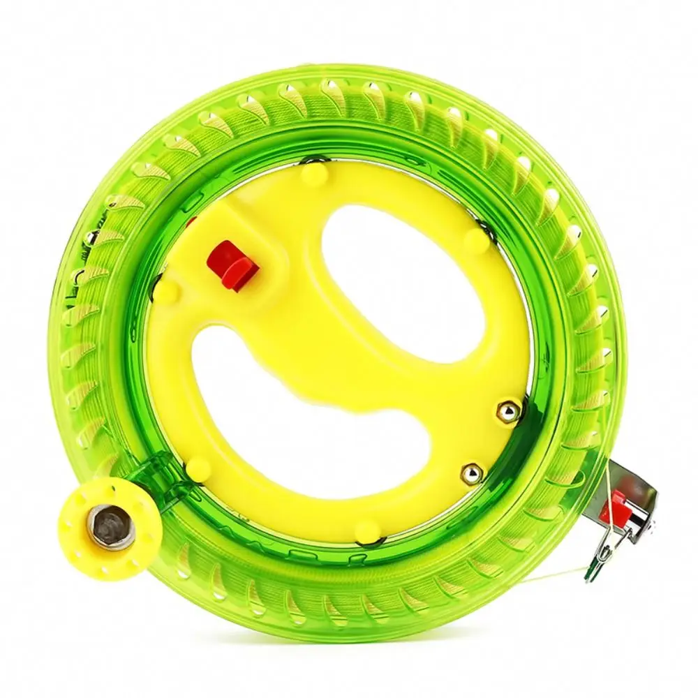 Carretel de kite bola azul roda de aperto de mão 200m linha flyer lidar com ferramenta corda linha ao ar livre redondo azul para kite voando roda mudo