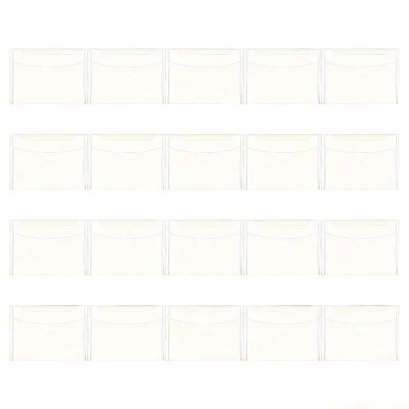 20Pieces File Bag Clear Envelope Storage Bag Water Resistant File Envelope Document Folder For School Office Supplies