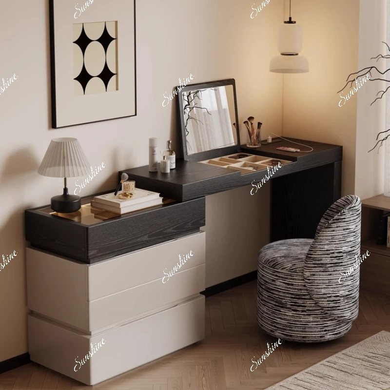 

Furniture, small dresser, chest, integrated master bedroom, does not take up space, the bedroom is simple and modern