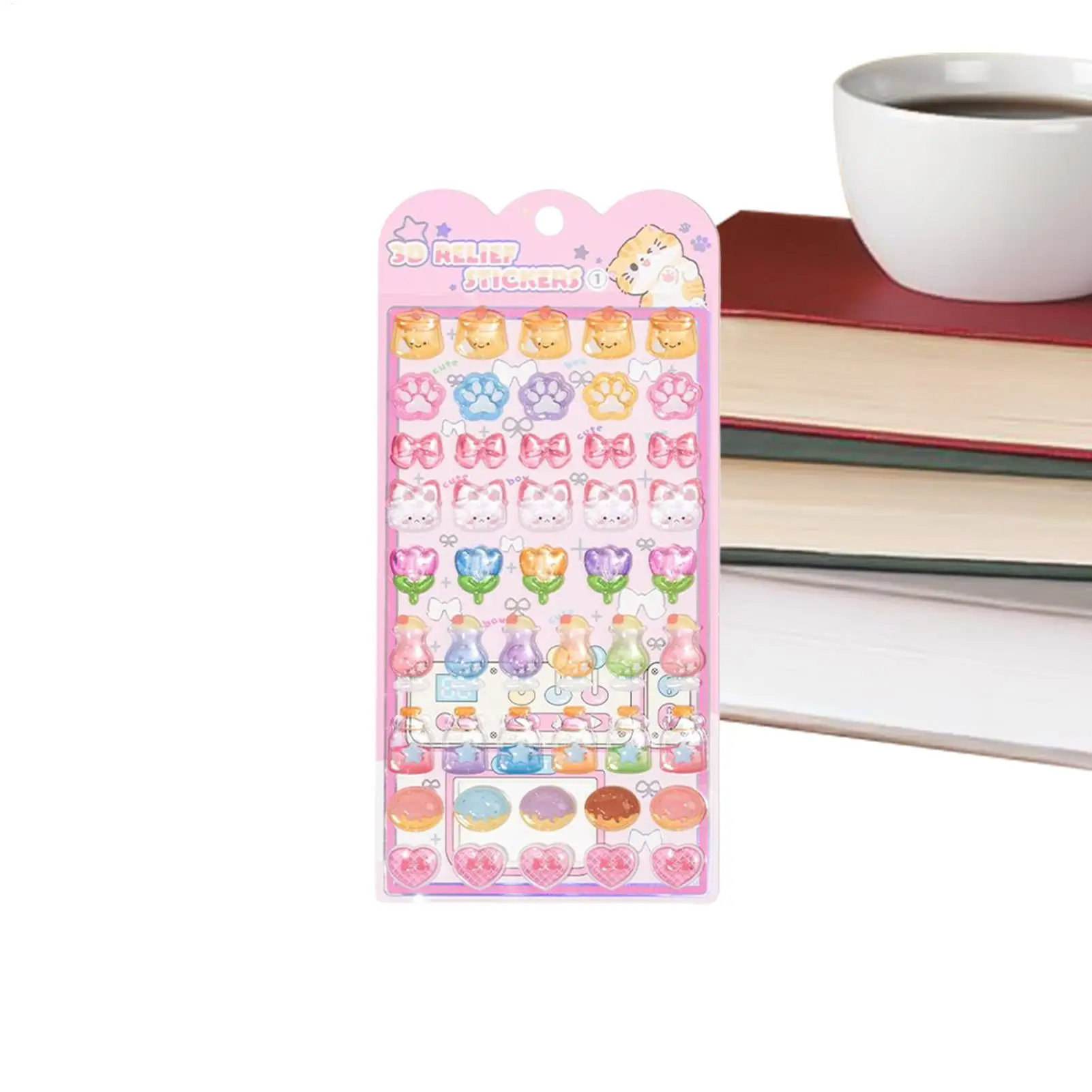 

3D Cartoon Stickers Cute Relief Stickers Decoration Scrapbooking Decals For Phone Case Notebook Journal Laptop Craft Kids Boys