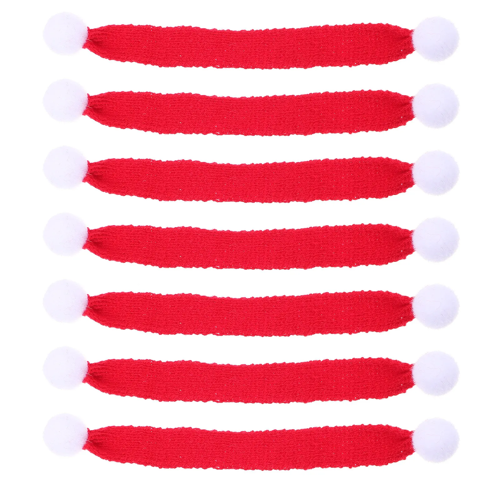 

10Pcs Portable Knitted Scarfs Mini Christmas Neck Scarfs Exquisite Adornments for Photo Shoots Mini Neckerchiefs