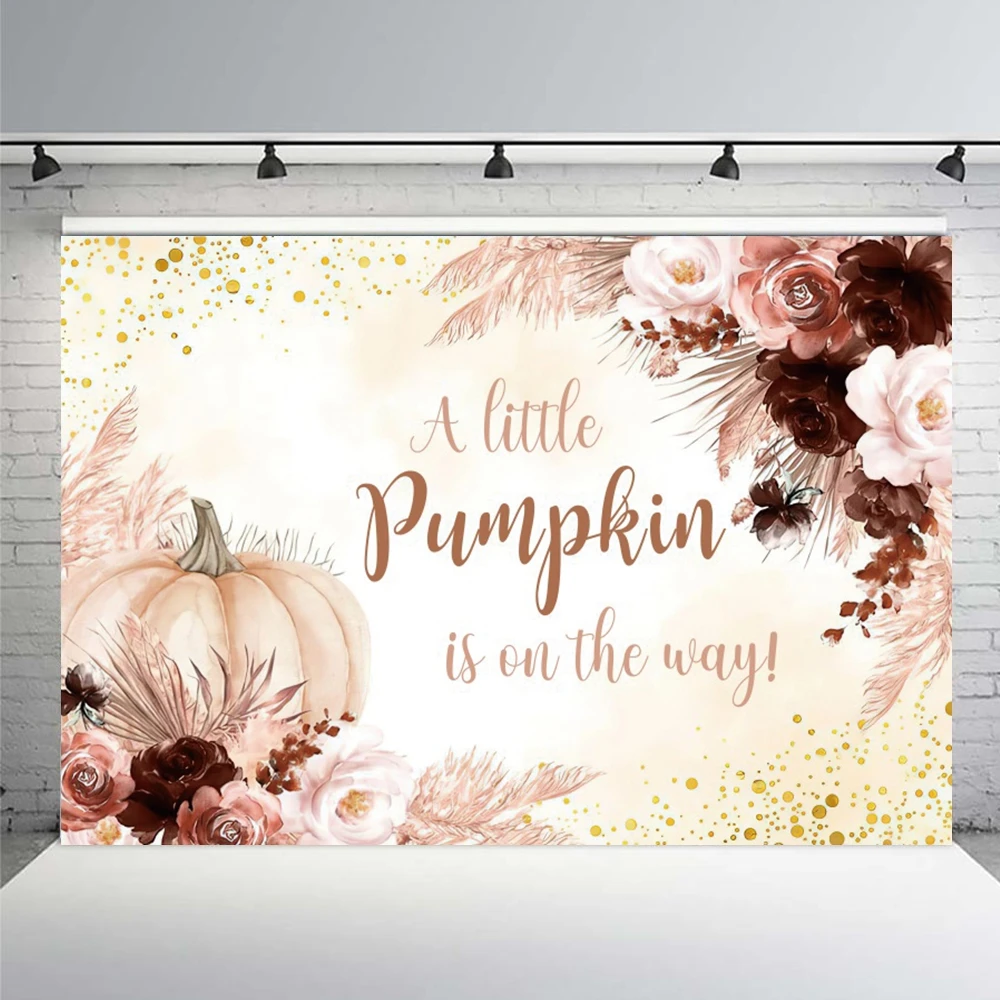 خلفية حفلة عيد الشكر في الخريف، يقطين صغير حلو على الطريق، زهور وردية 2025، ديكور حفلات الخريف، خلفية للتصوير الفوتوغرافي