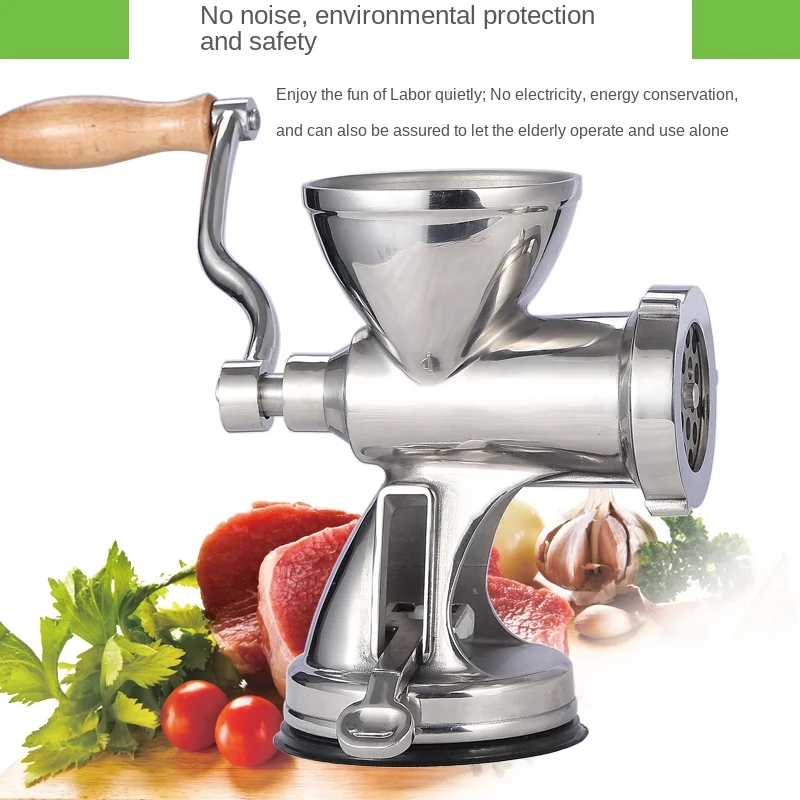 Stainless Steel Manual Meat Grinder Household Vegetable Slicer Sausage Maker Garlic Paste Maker Vegetable Filling Machine