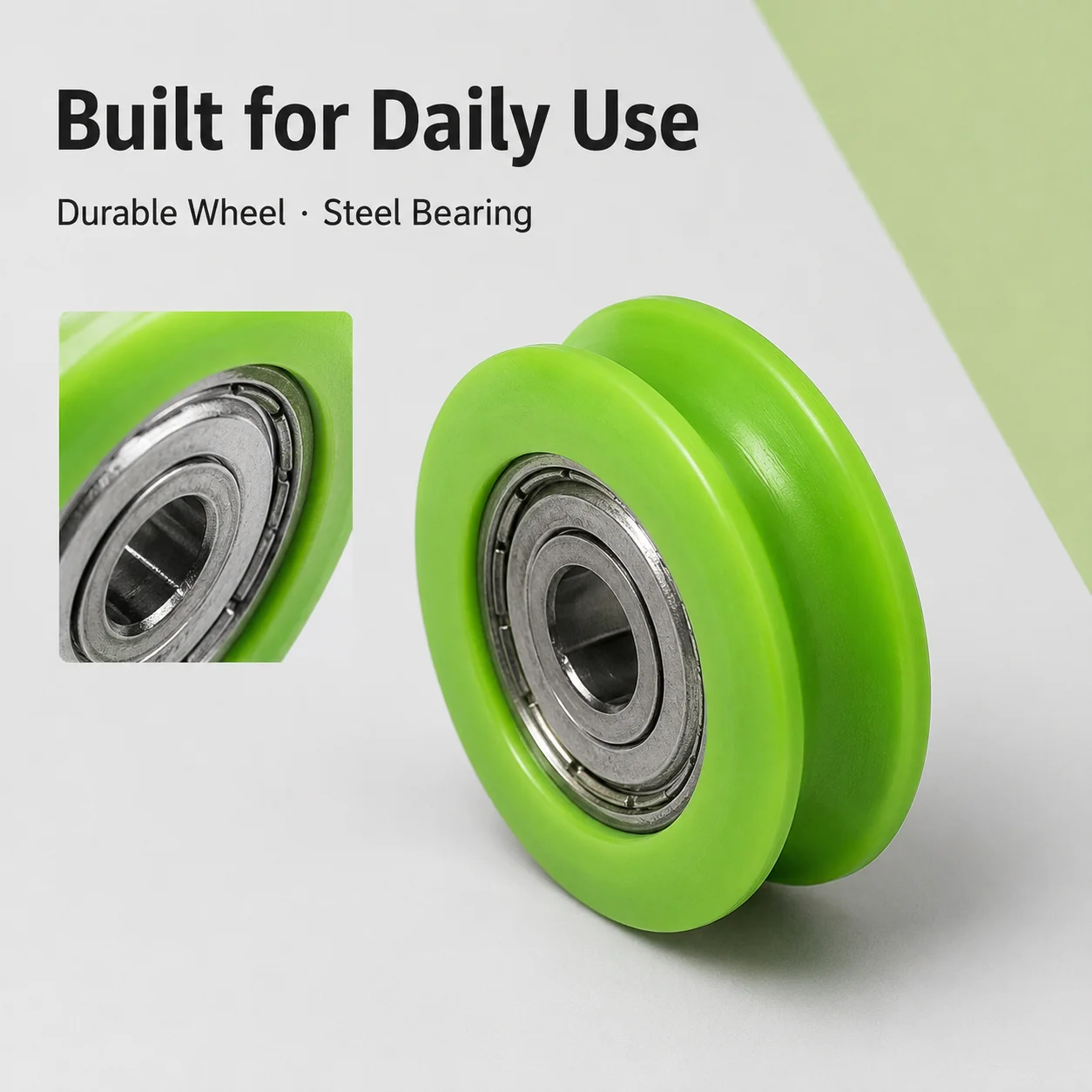 8Pcs V‑Groove Bearing Wheels Nylon Pulley Rollers for Sliding Door Window Track Guide Replacement Parts