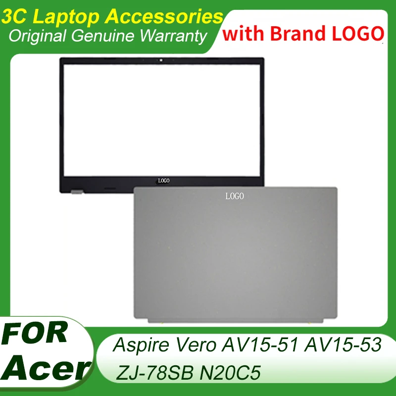 tampa traseira original do lcd do portatil acer aspire vero av1551 av15 53 zj78sb moldura dianteira caixa superior da carcaca substituir aycn2004 01