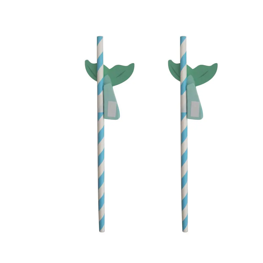 

25Pcs Paper Honeycomb Straws Mermaid Tail Design Cute Party Decoration Smoothies Coffee Tea Holiday Cocktail Supplies