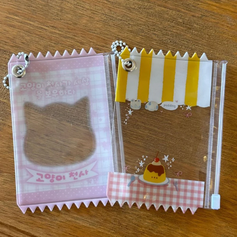 สไตล์ญี่ปุ่น Candy กระเป๋าสร้างสรรค์การ์ตูน Photo Card ผู้ถือ INS DIY Photocard Protector PVC การ์ดกระเป๋าจี้