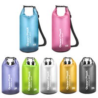 Waterproof Swimming Bag Dry Sack 5/10/15/20L Waterproof Floating Dry Gear Bags For Boating Fishing Rafting Swimming
