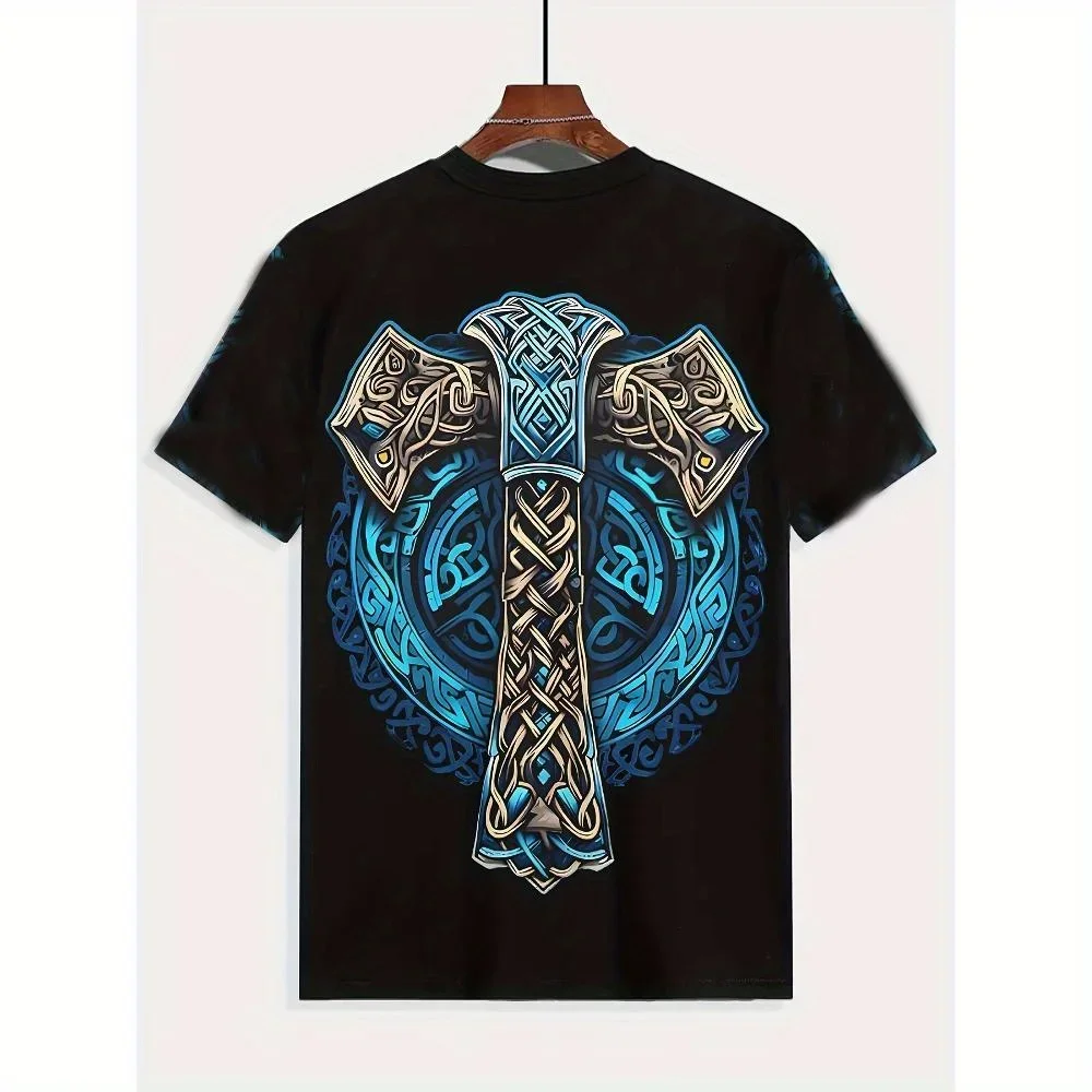 Men's Large Size T-shirt Clearance, 100% Cotton, Christmas Costumes, Men's Top, Suitable for Wearing At Home, Office Shops