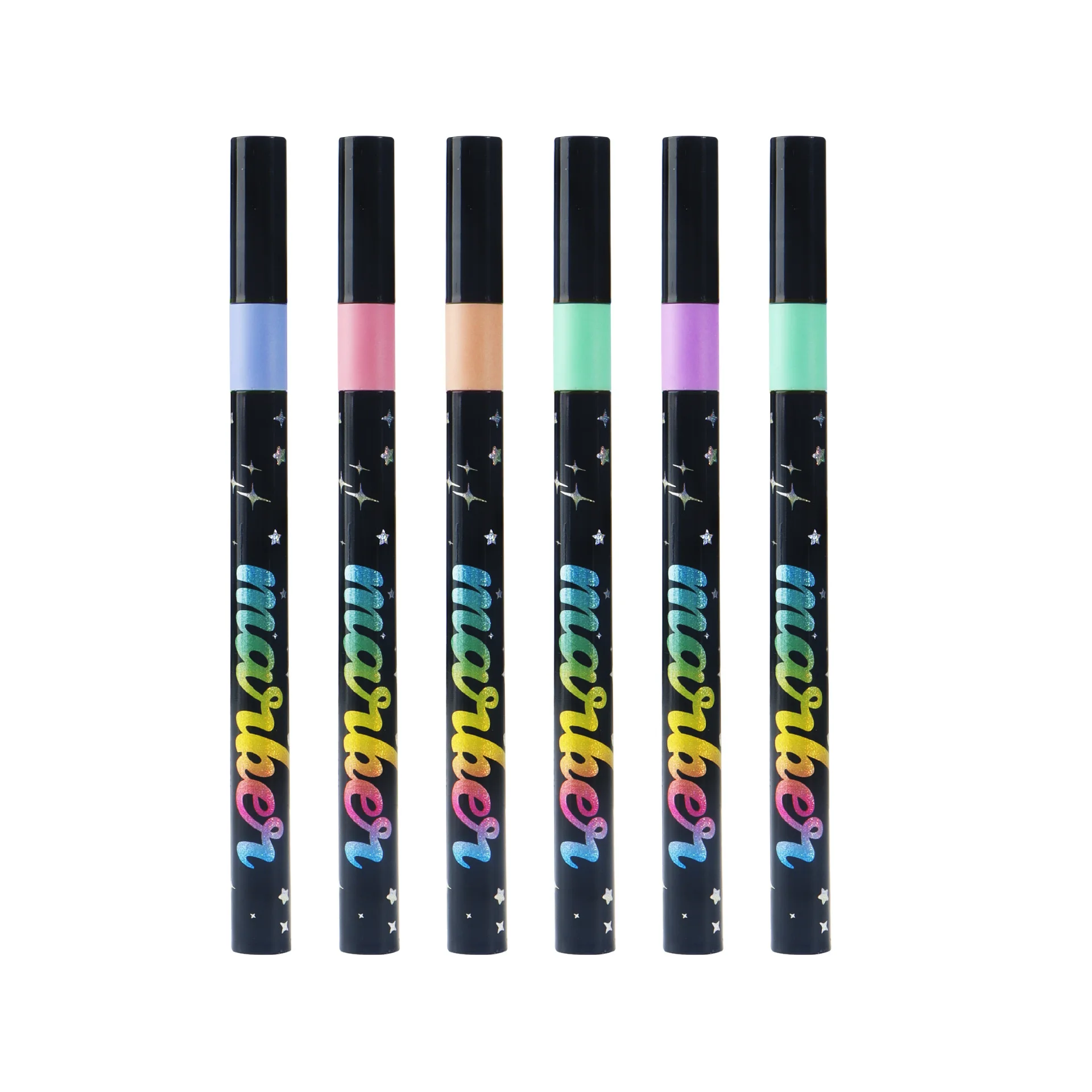 48 لونًا من أقلام التحديد الفنية اللامعة المعدنية، أقلام تحديد الطلاء اليدوية، بطاقات عيد الميلاد، صنع الملصق، الألبوم #6