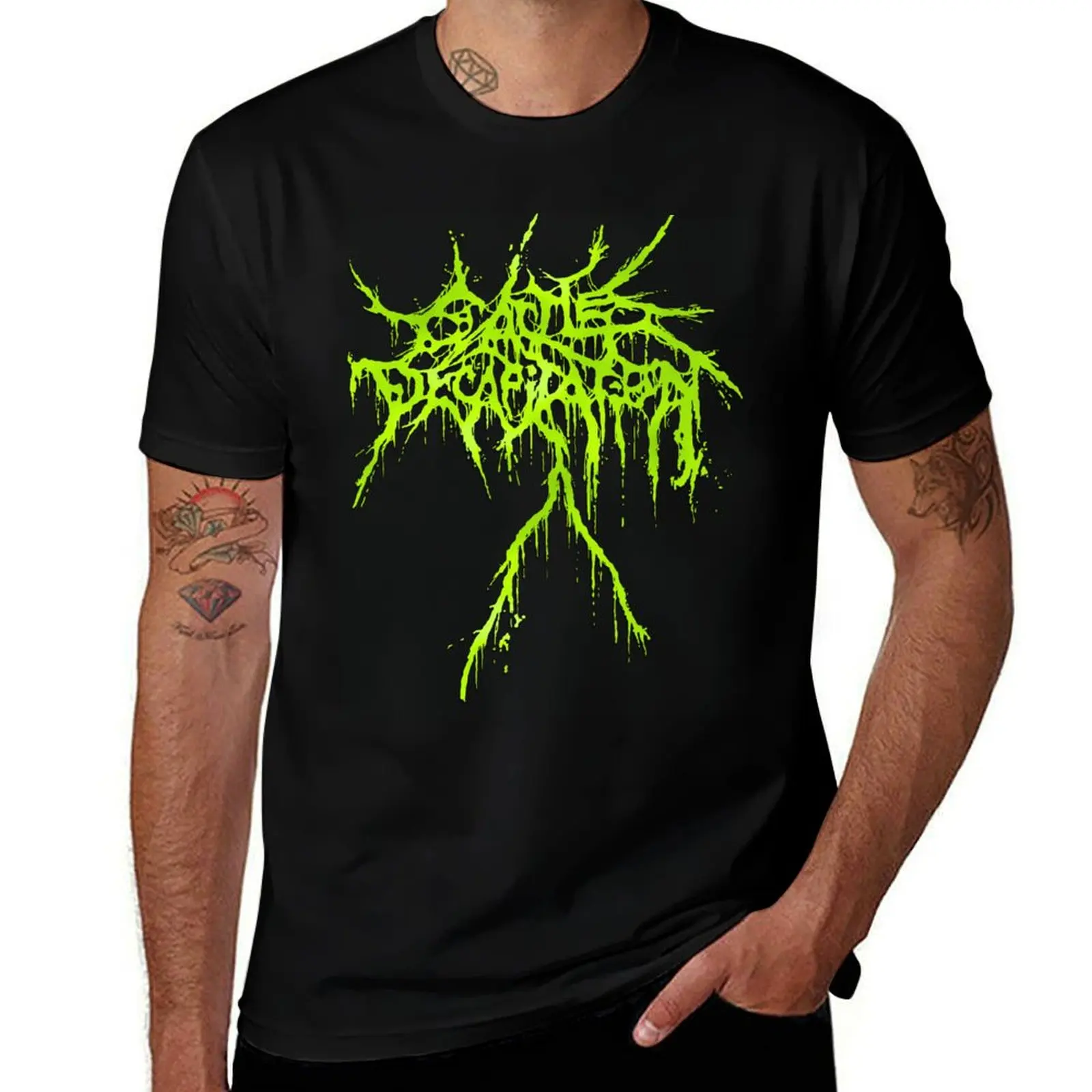 CATTLE DECAPITATION Logo Art T-Shirt Utility Work Short Sleeve Top T-Shirt