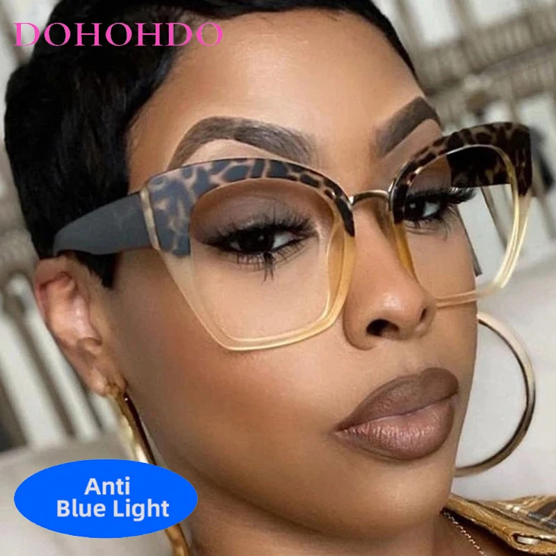 

Vintage Anti Blue Light Optical Oversized Cat Eye Sexy Ladies Glasses Women New Luxury Brand Designer Trend Eyewear Frame Unisex