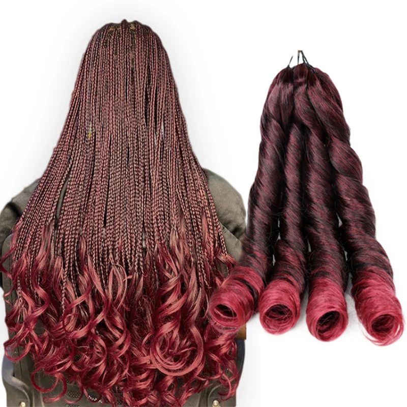 

Snowdrop Synthetic French Curls Braiding Hair Ombre Curly Loose Wave Crochet Braiding Hair Extensions for Braid