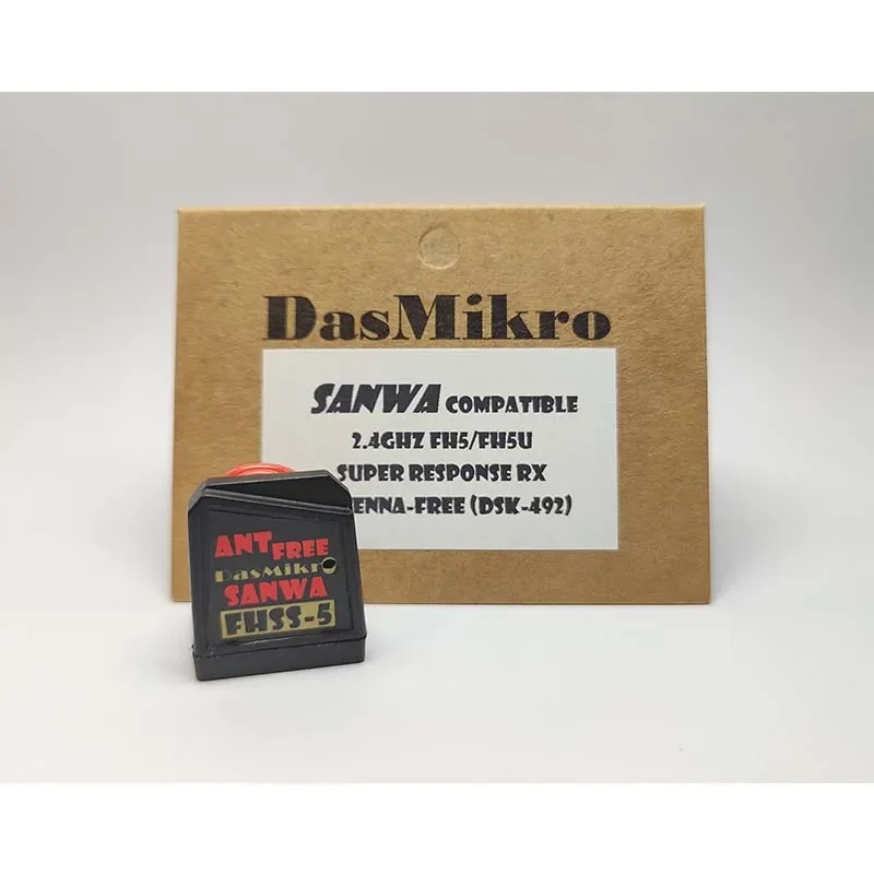 DASMIKRO DSK-492i FH5 COMPATIBLE ANTENNA-FREE RECEIVER FOR SANWA FH-5 M17 MT-5 MT-R FHSS-5