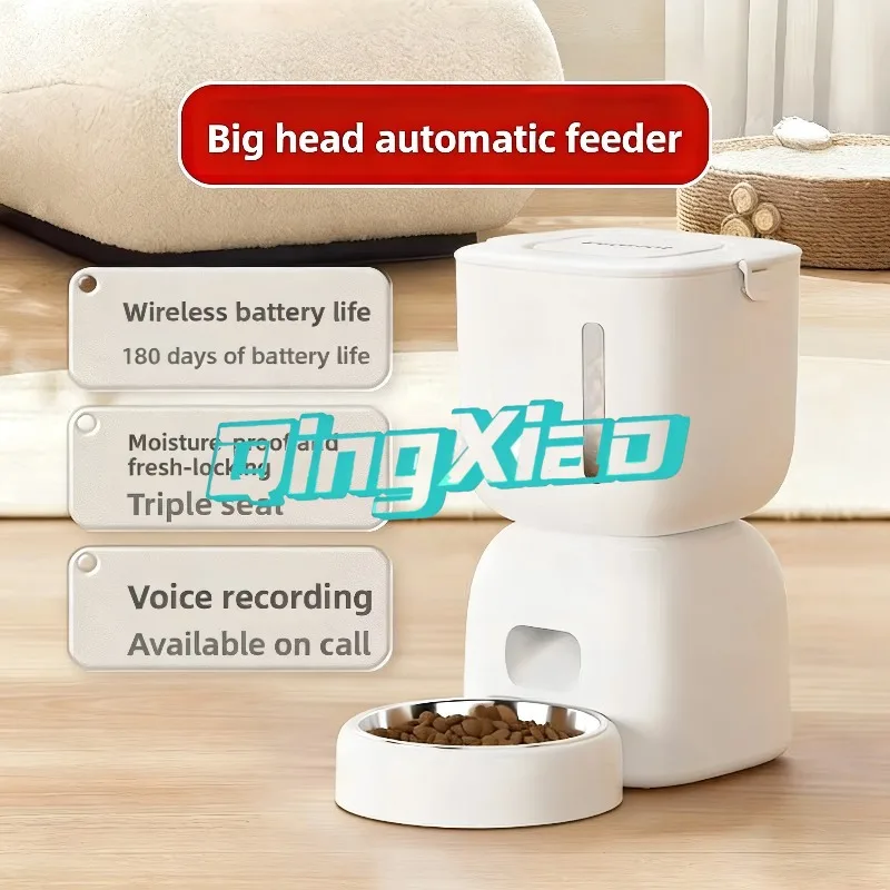 Automatic Pet Feeder Dual Bowl Smart WiFi Remote Control Cat Dog Food Dispenser Timed Feeding Machine For Pets Watering Supplies