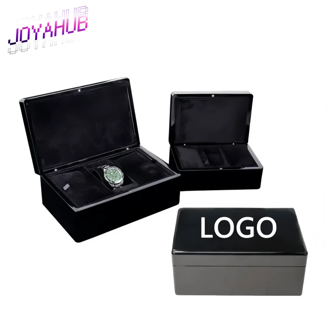 Custom Logo Premium Wooden Piano Lacquer Watch Jewelry Box with Velvet-Lined Luxury bracelet Case Business Gift Storage Box  OEM