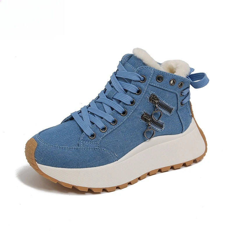 

2025 New Designer Women Winter Snow Boots High Quality Shoes Female Shoes for Women Lace Up Platform Sneakers Warm Botas Mujer