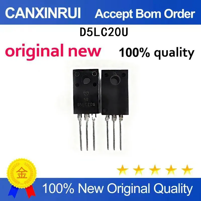 (5-100 Pieces) Brand new original D5LC20U package TO-220F ultra fast recovery diode 200V 5A