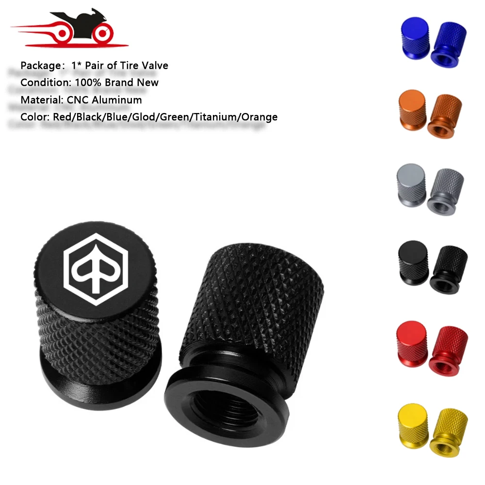 For PIAGGIO Liberty125 MP3 500 Medley Beverly 300 ZIP50 Accessories Motorcycle CNC Aluminum Tire Valve Air Port Stem Cover Caps