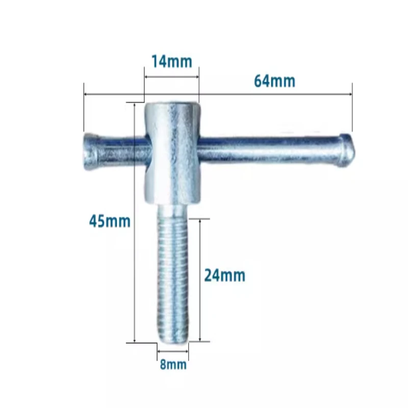 1PCS Bench Vise Locking Nut and Bolt M8 Clamping Screw for Studs with Threaded Handles Thread Size M10 Bench Vise Accessories