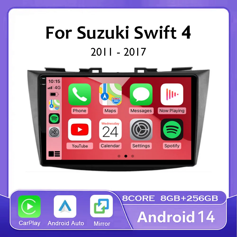 

Автомобильный мультимедийный плеер на Android 14 для Suzuki Swift 4 2011-2017, головное устройство, стерео, GPS-навигация, BT, Wi-Fi, автомобильные аксессуары, инструменты