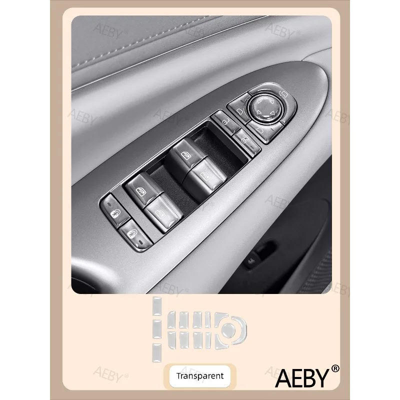 

For BYD Sealion 7 2024 Window Switch Button Cover,Door Panel Button Sticker,Scratch Proof Interior Sticker,Car Interior Trim