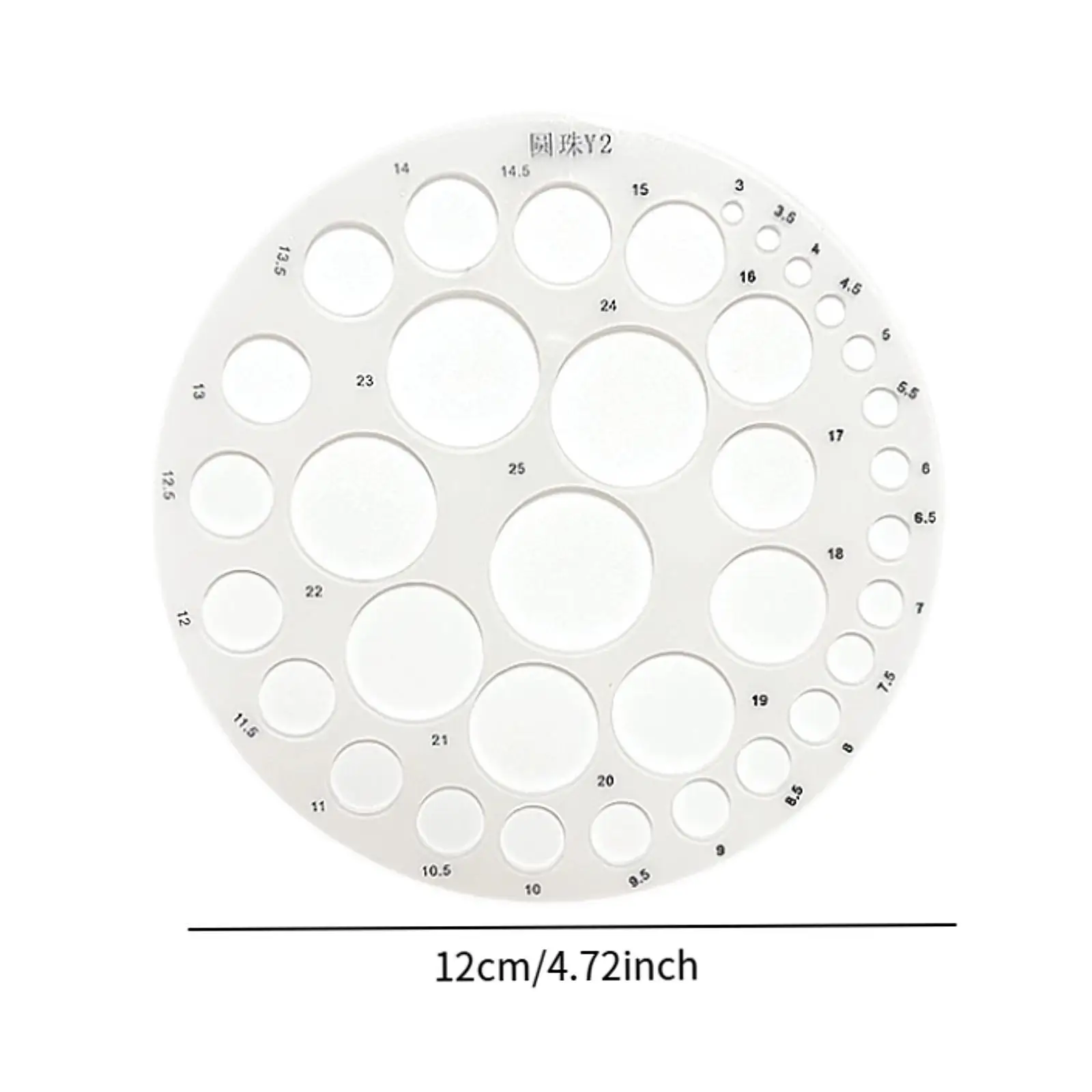 Circle Stencil Acrylic Multipurpose Drafting Supplies for Artists, Architects Measuring Tool Geometric Ruler Round Template