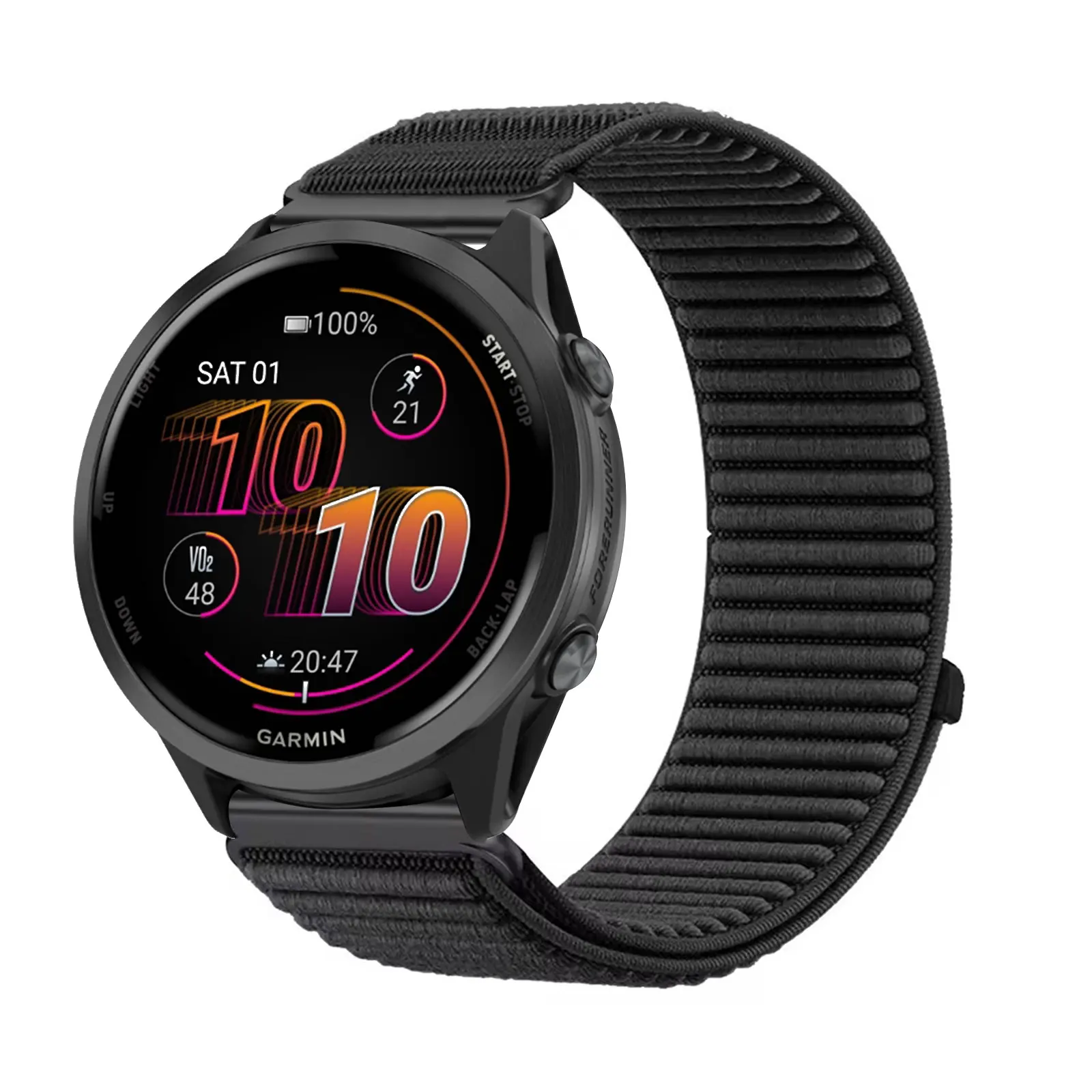 

Nylon Bands for Garmin Forerunner 570 47mm Band, Elastic Soft Velcro Nylon Strap