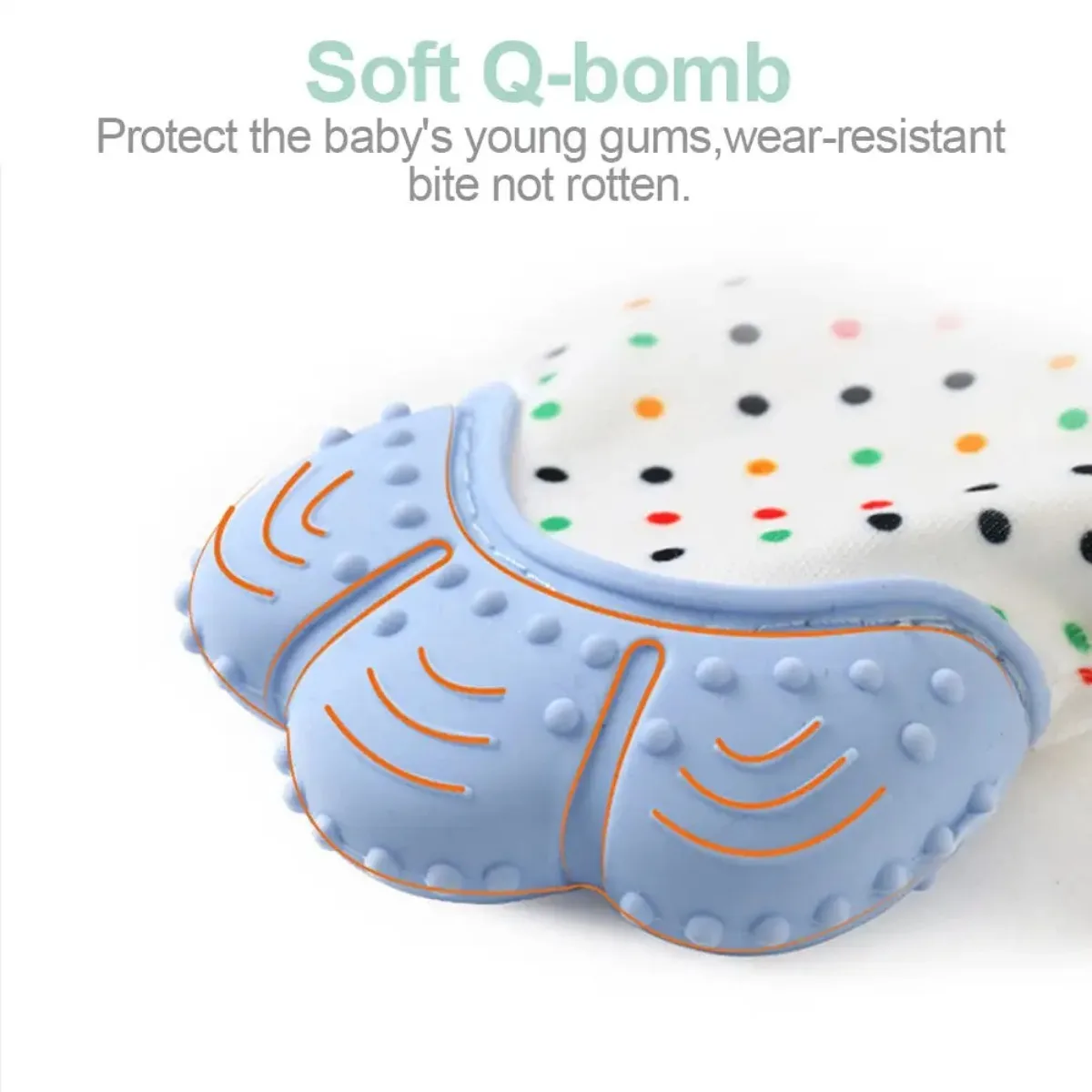 1 قطعة الطفل على شكل اليد سيليكون البط البري دغة برهان قفازات الأطفال خدش برهان الطفل لعبة الأسنان مضغ عجب الطفل وقف الأكل الأيدي #5