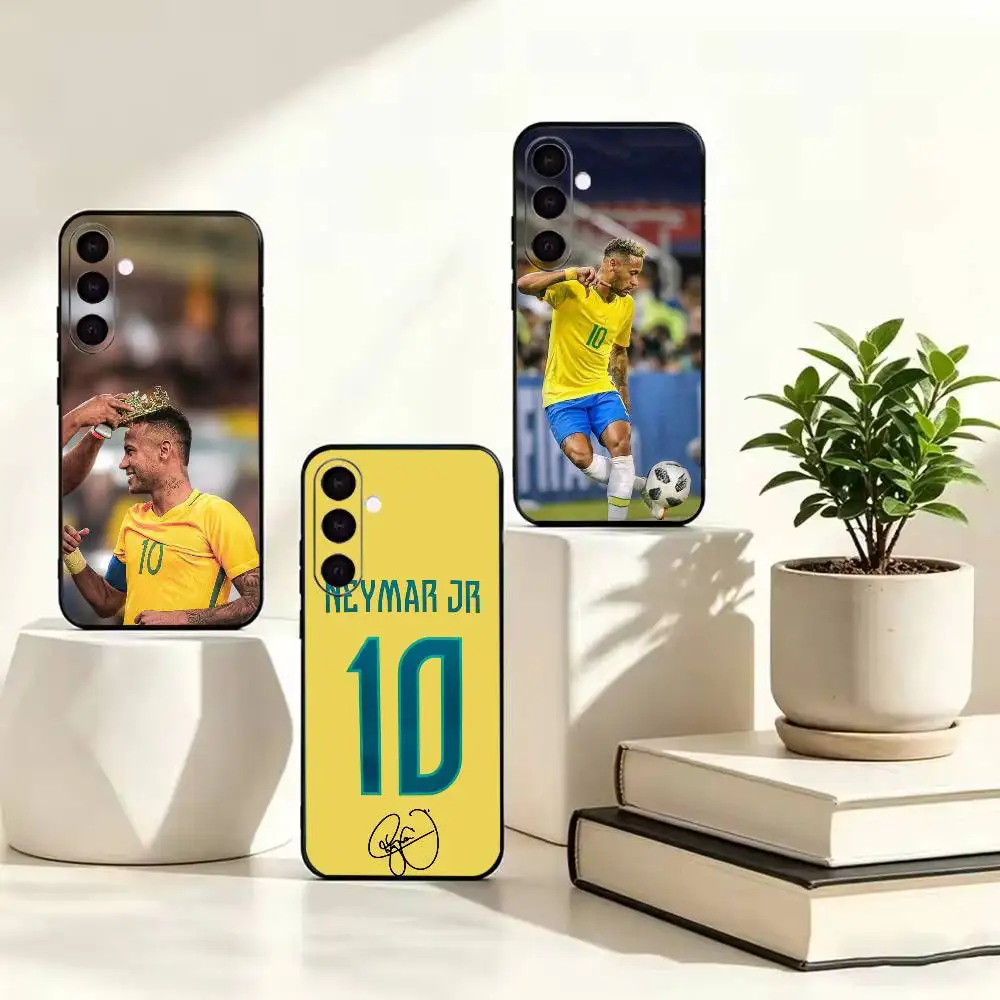 Football N-Neymar Jr  Anti-drop Black Soft Silicone Case For Samsung Galaxy A73 A72 A71 A53 A52 A51
