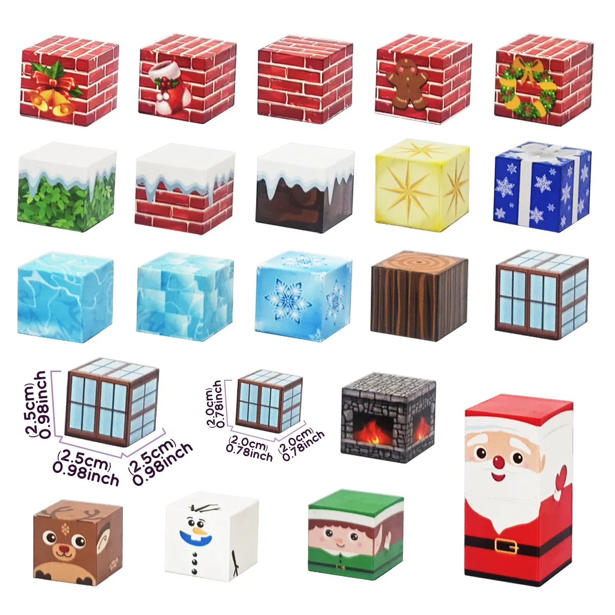 Magnetic Blocks Christmas Set for Kids, Educational Travel Magnet Toy, Creative & Funny Birthdays, Christmas, New Year Gift