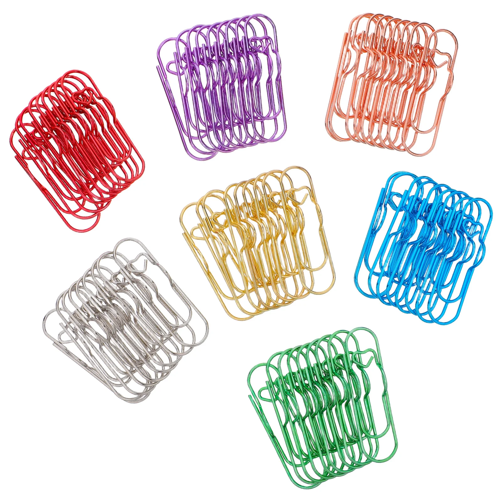 

70pcs Colored Paper Clips: Metal Notebook Pen Holder Clip Journal Pencil Holder For Planner Binder School Office Stationery