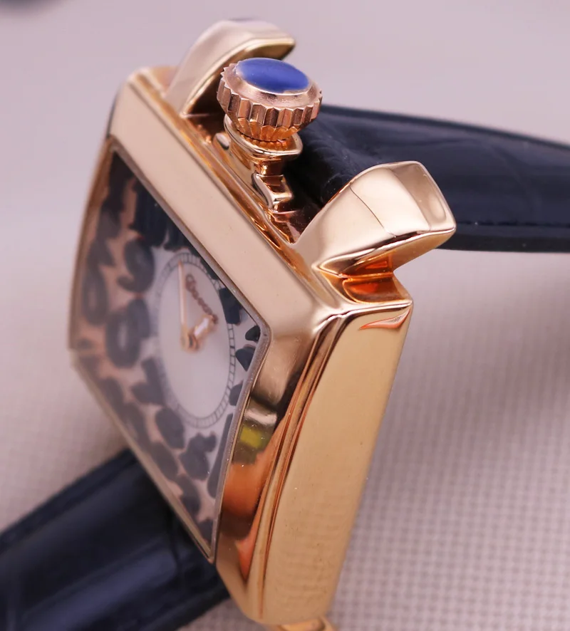 Luxury Davena Women's Watch Japan Mov't Classic Crystal Square Lady Hours Fine Fashion Real Leather Bracelet Girl's Gift Box