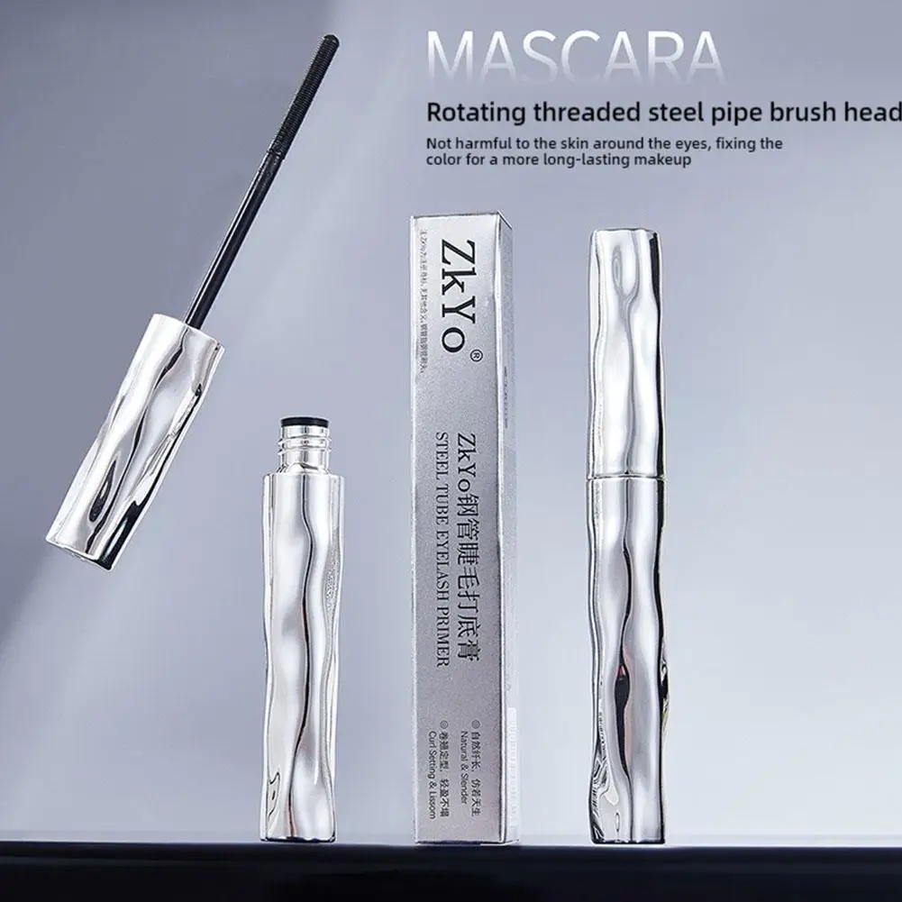 Tubo de aço cílios rímel primer à prova dwaterproof água rímel primer curling sweatproof não agarrando extensões de cílios com escova espiral