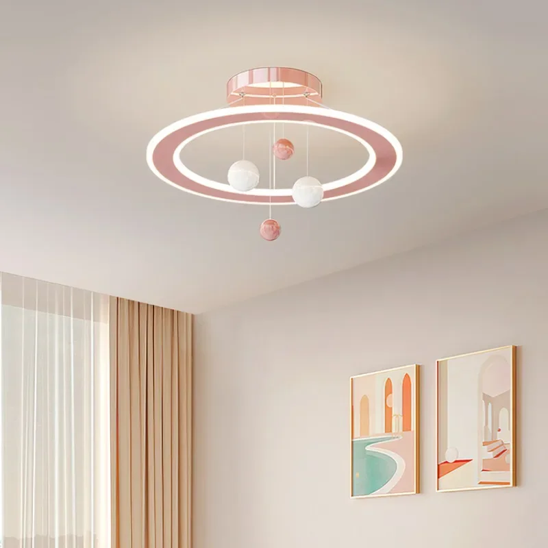 Full spectrum master bedroom pendant light cream style modern, simple, warm, romantic eye protection light