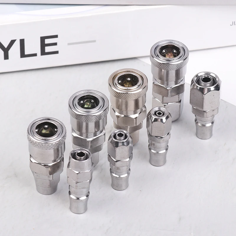SH PH 6/8/10/12MM European EU Type Pneumatic Fitting Connector Quick Coupler For Air Compressor Hose Barb Nozzle