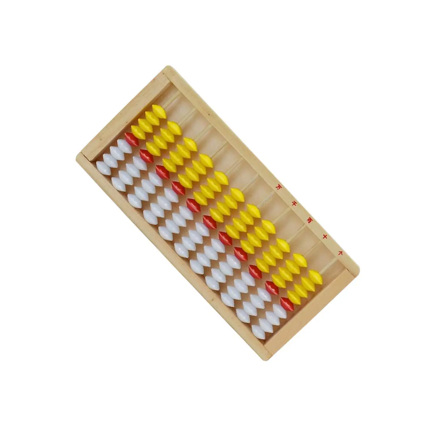 Ábaco juguete de matemáticas para niños niños contando ábaco de madera amarillo rojo blanco