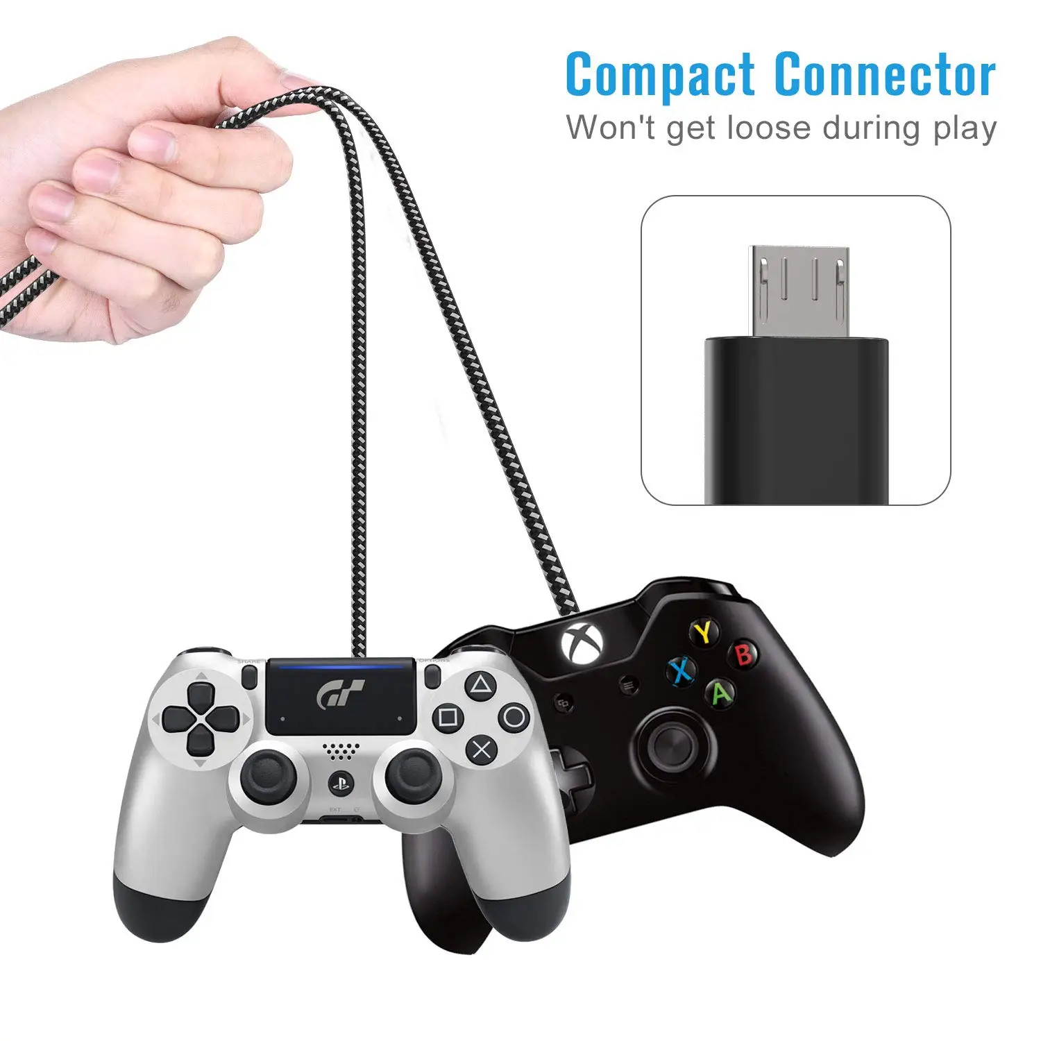 3-метровый кабель Micro USB для контроллера PS4 и Xbox One, зарядный кабель, высокоскоростной кабель для синхронизации данных 2.0 для зарядного устройства для телефона Type-c