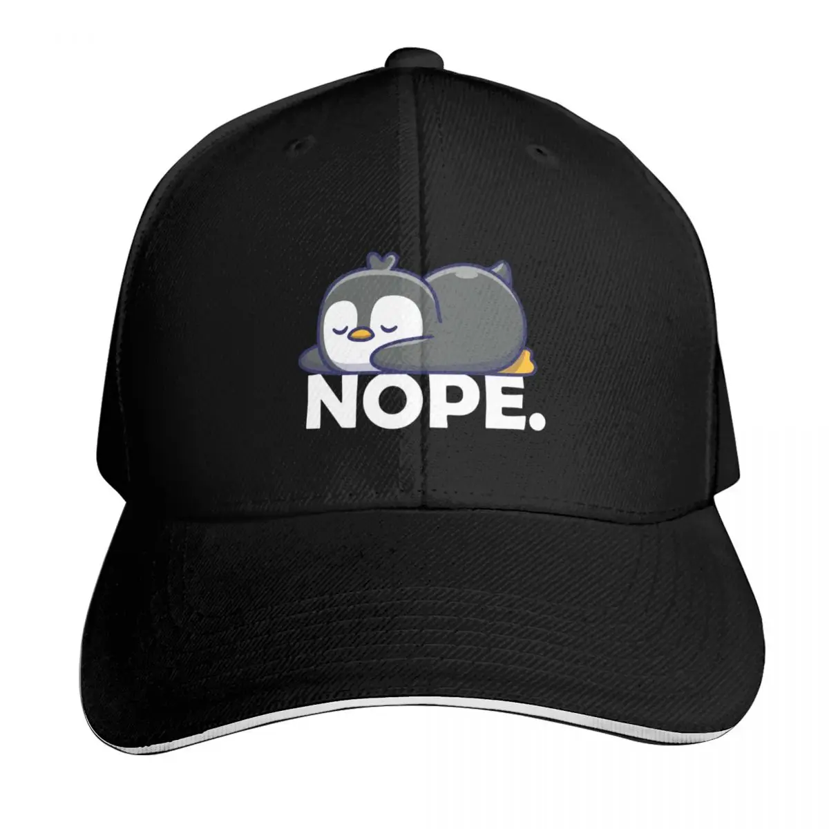 Penguin Baseball Cap Snapback Flat Bill Strapback Dad Hat Six Panel Structured Crown