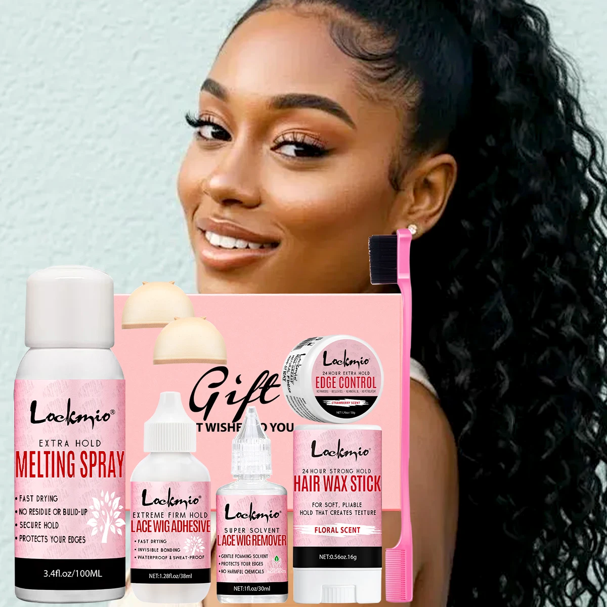 

Waterproof Wig Glue Wigs Smoothing & Adhesive Products Lace Toupee Invisible Melting Spray Glue for Cosplay Wig installation Kit