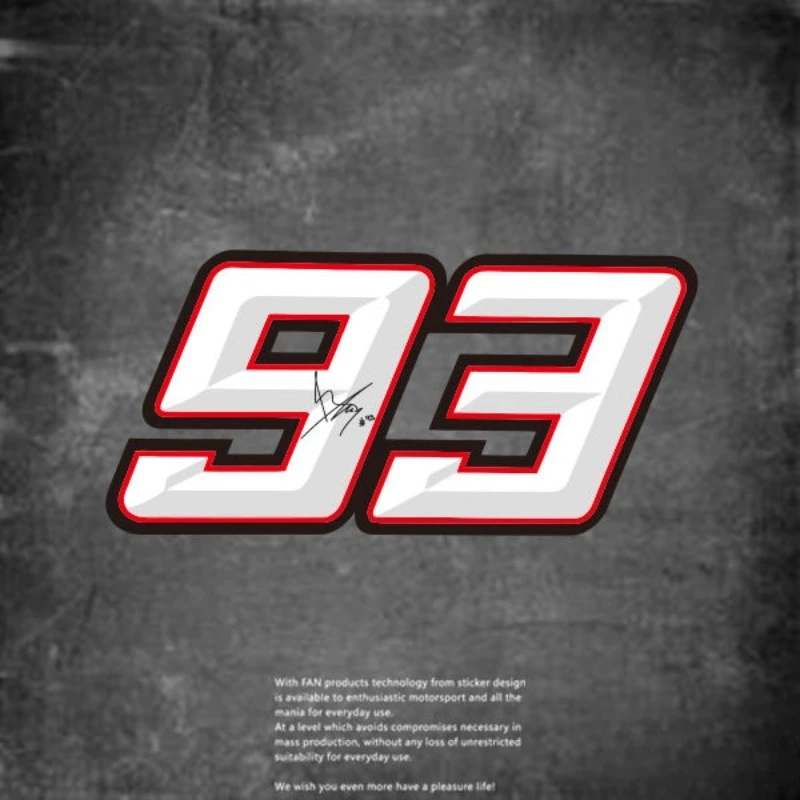 

1pc MOTO GP93 Car Stickers for KTM Z900 Honda CB650R PCX Motorcycle Electric Car Scratch Covering Stickers Decorative Accessorie