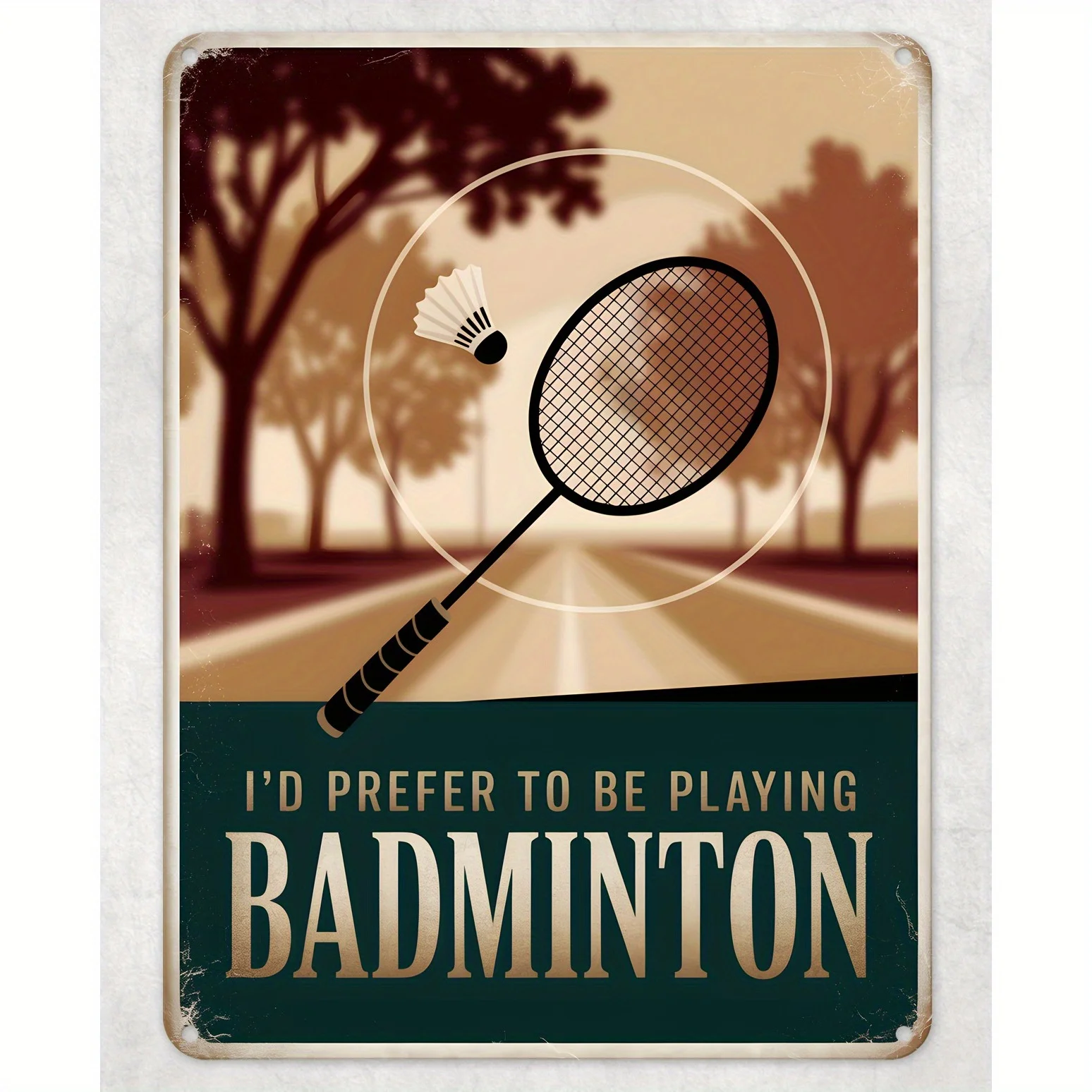 Badminton Quotes Funny - Komik Badminton Severler İçin Metal Poster