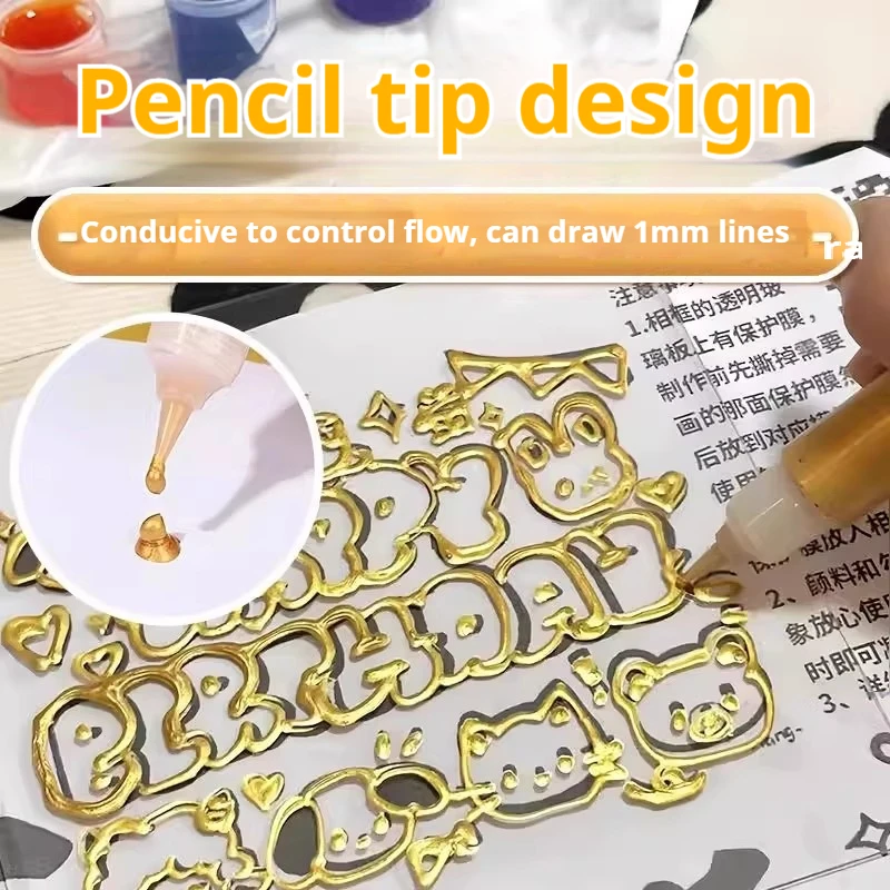 ثلاثية الأبعاد طلاء النسيج 10 مللي دائم غير سامة النسيج هوك خط القلم مقاوم للماء Diy بها بنفسك رسمت باليد الاكريليك الدهانات الزجاج الملابس الصباغ