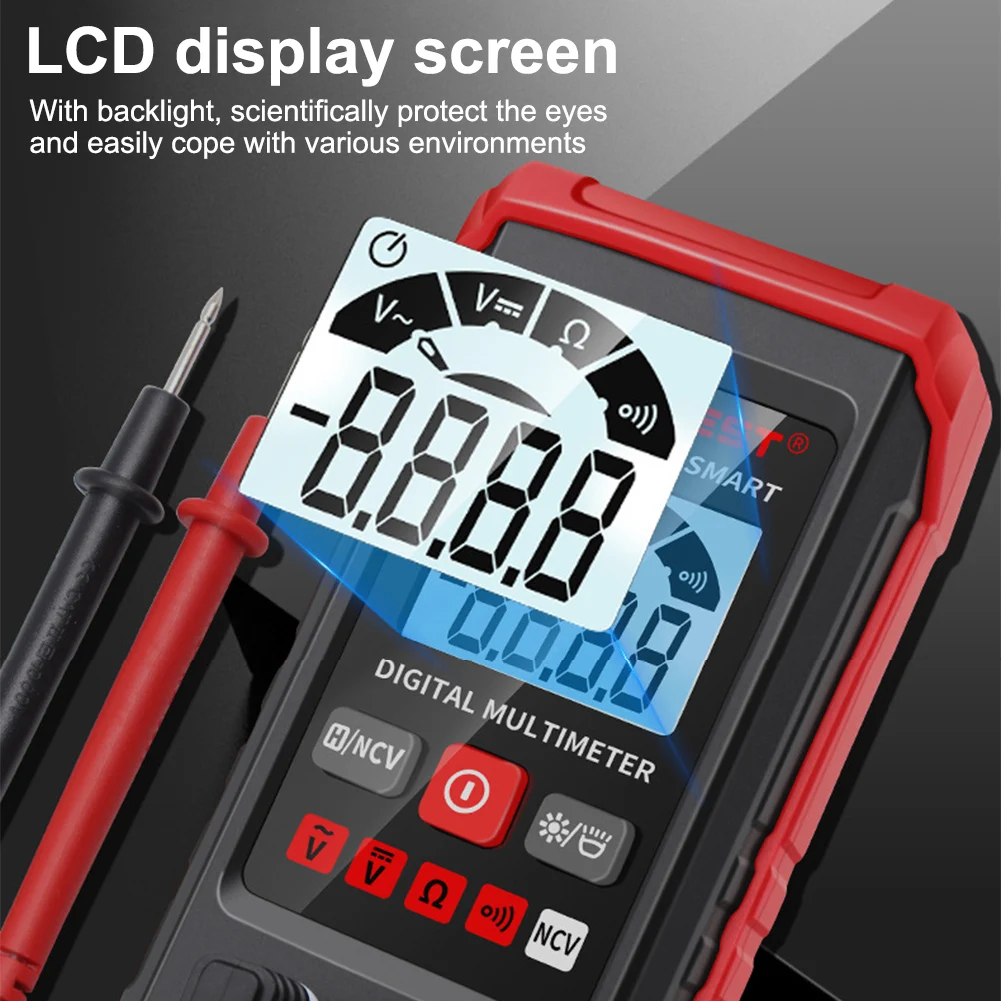 Digital Multimeter Automatic Multimeter Smart Measurement Electrical Tester Voltmeter Auto-Ranging Non-Contact Voltage Tester