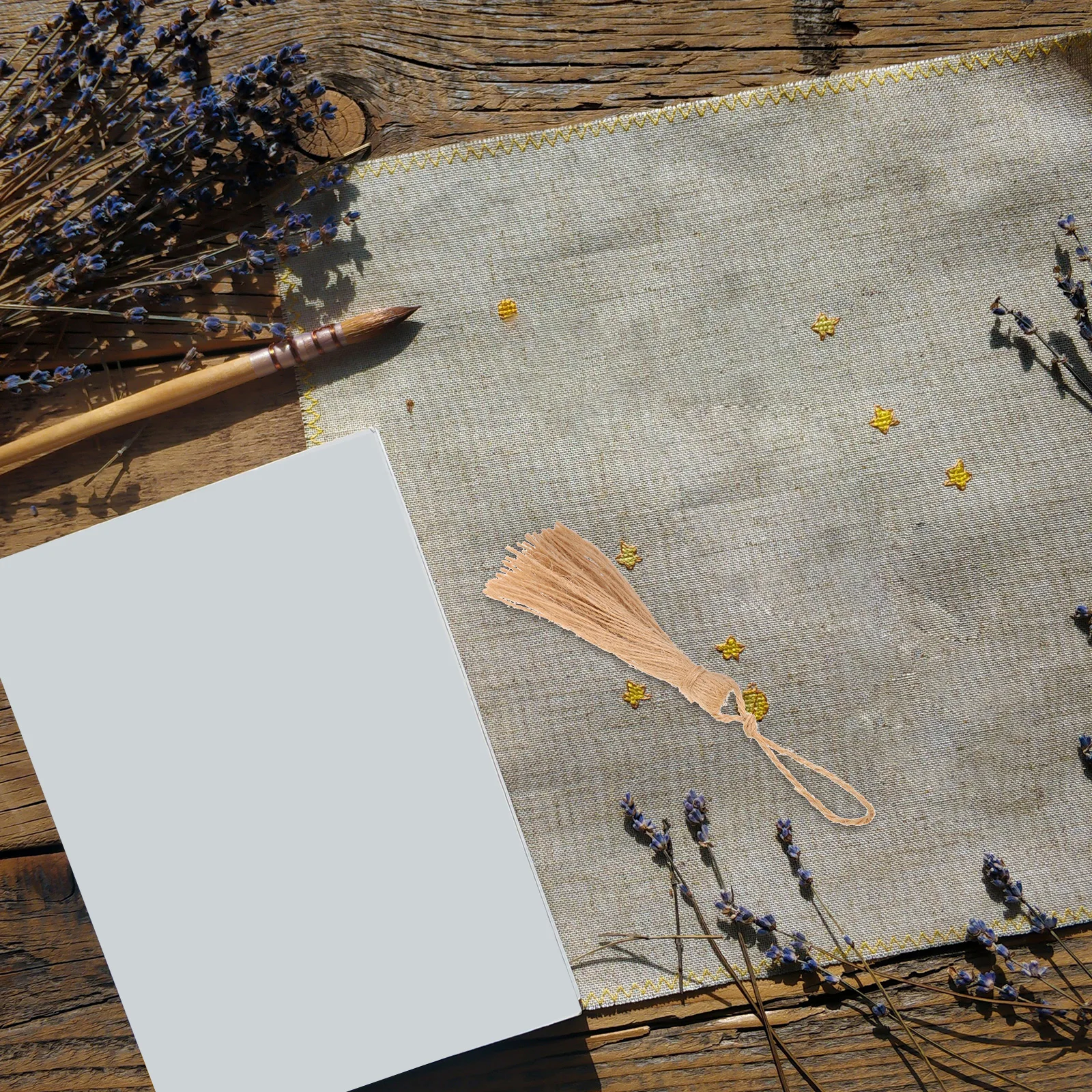 

6Pcs Burlap Jute Tassel Garland Rustic Hanging Accent for Wedding Party Home Craft Decoration Natural Cotton Cord