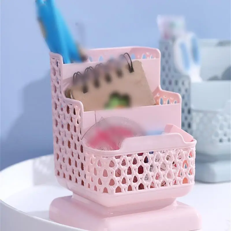 ليس من السهل الضرر صندوق تخزين الأدوات المكتبية سعة كبيرة صندوق تخزين مستحضرات التجميل سهل التنظيف حامل قلم مقاوم للاهتراء