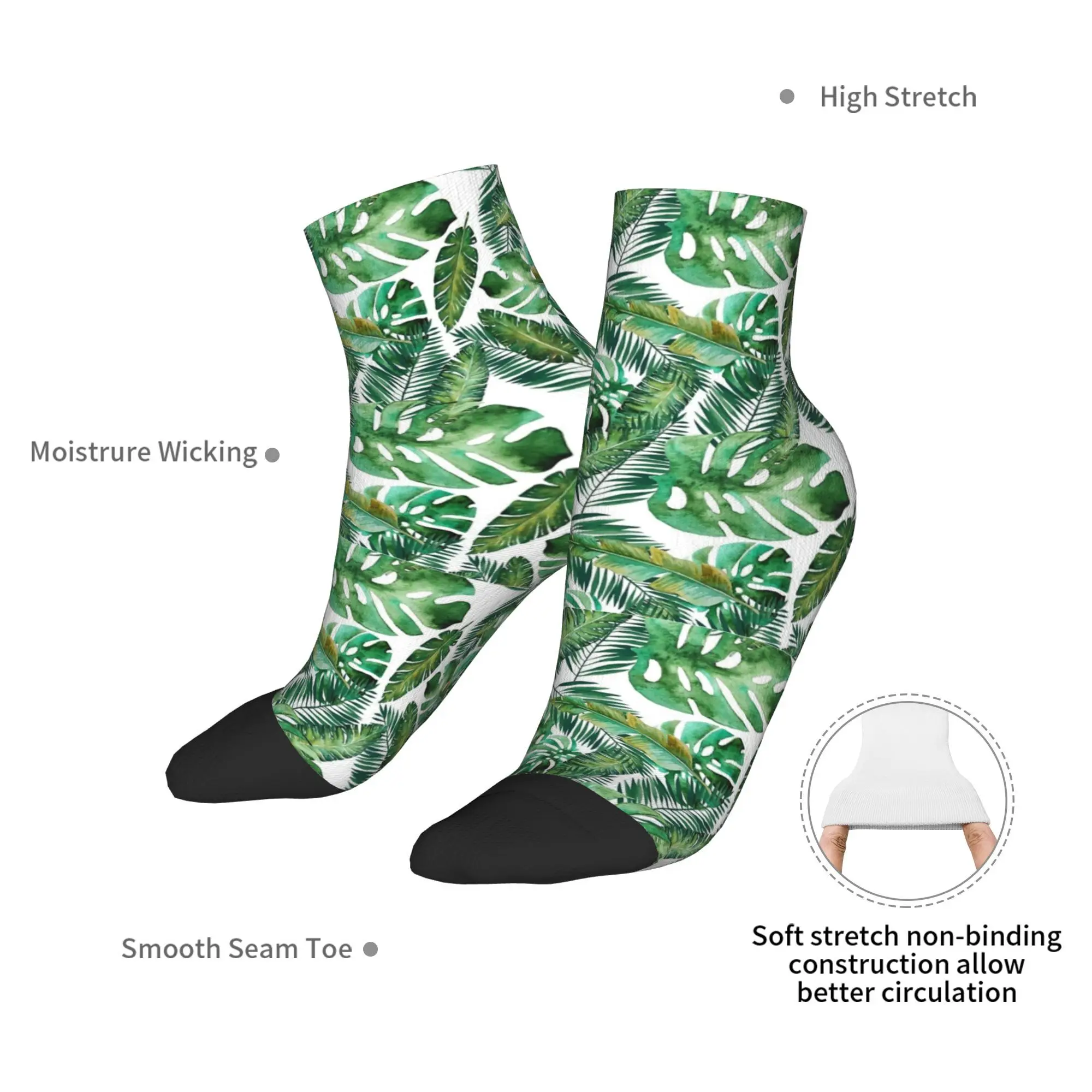 Alle Jahreszeiten Monstera Banana Palm Leaf Socken Harajuku Sport Mittelrohr Socken Weiche Hip Hop Strümpfe für Männer Frauen Geschenke