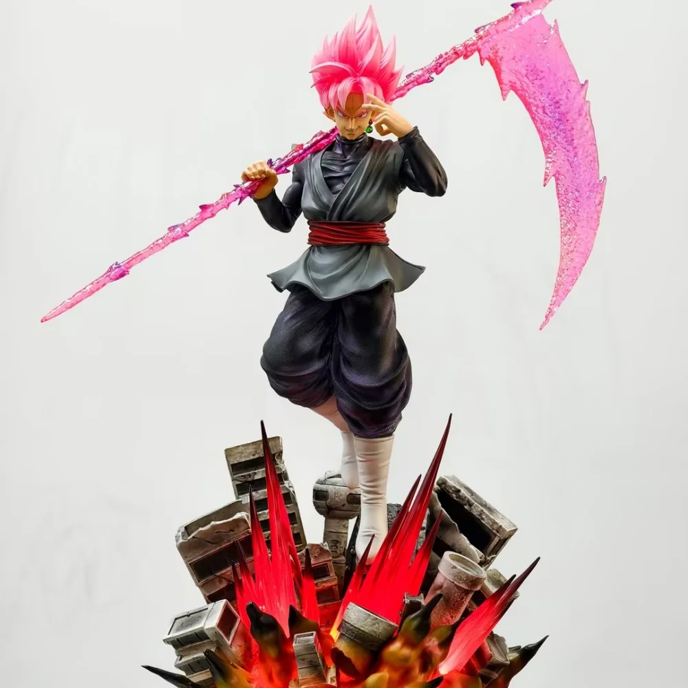 JT Statue Dragon Ball Z Zamasu Figure Led Base Black Goku Super Saiyan 44.5cm/17.52inch Action Figure Collection Model Toys Gift view 5