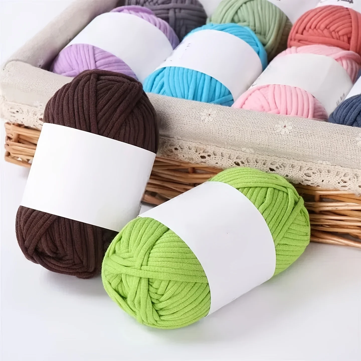 6 Stück Weiches Chenille-Garn zum Häkeln, Chunky Velvet Ice Line Wolle für DIY Decken und Schals, Dicke Warme Garnknäuel Bastelbedarf